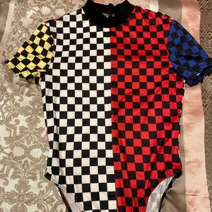 Checkered Bodysuit